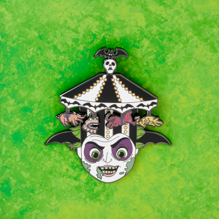 Loungefly Warner Brothers Beetlejuice Carousel Hat Glow in the Dark Limited Edition 3" Collector's Box Pin