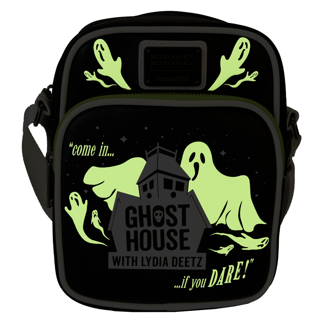 Loungefly Beetlejuice Beetlejuice Ghost House Glow in the Dark Crossbody