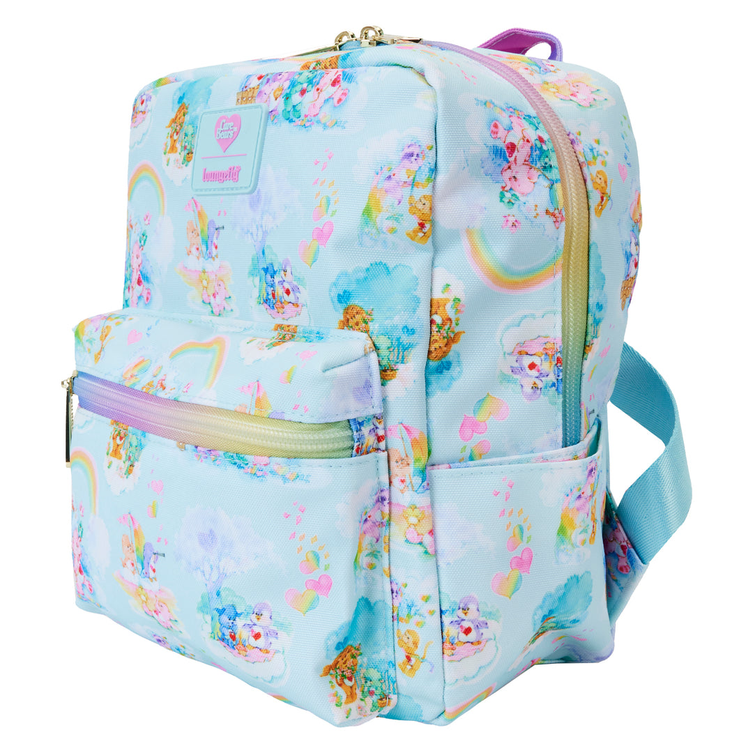 Loungefly Carebears Cousins AOP Nylon Small Square Mini Backpack