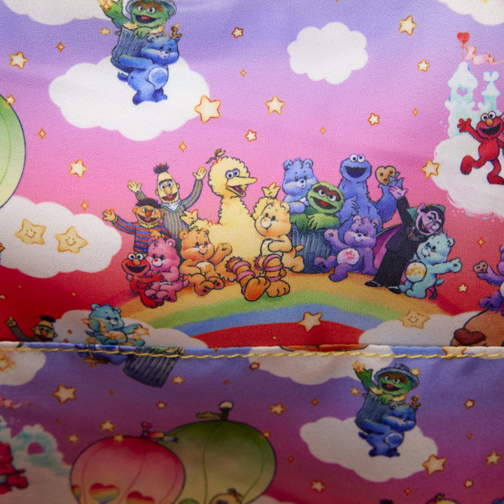 Loungefly Care Bears x Sesame Street Denim Mini Backpack