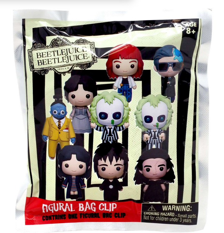 WB Beetlejuice Beetlejuice 3D Foam Bag Clip