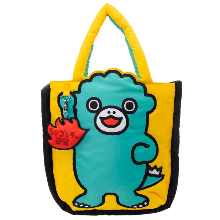 Whatever! Makes You Happy Chibi Godzilla Raids Again Father & Son Padded Die-Cut Tote Bag