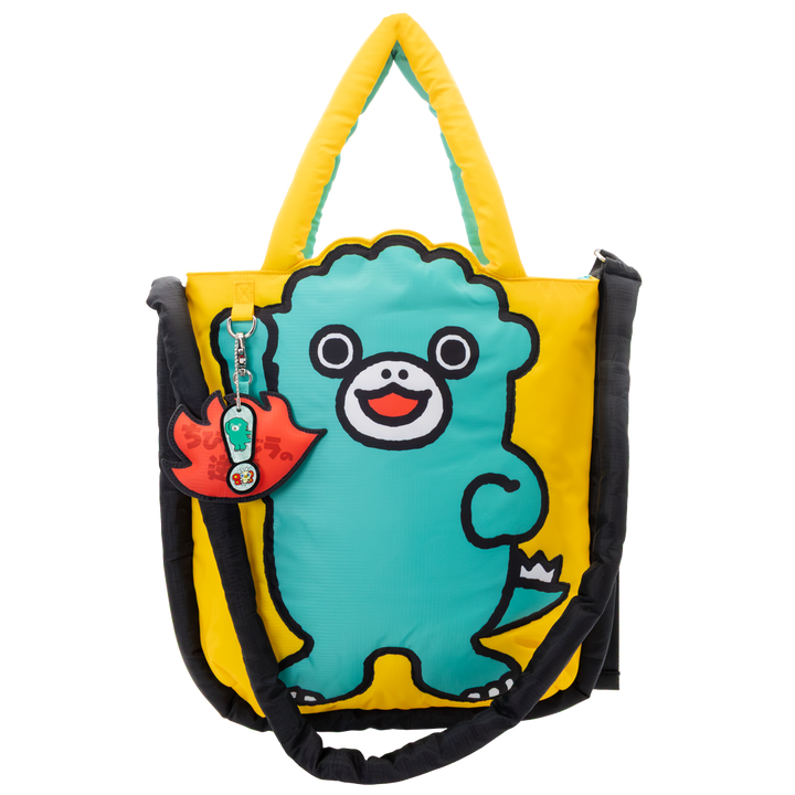 Whatever! Makes You Happy Chibi Godzilla Raids Again Father & Son Padded Die-Cut Tote Bag