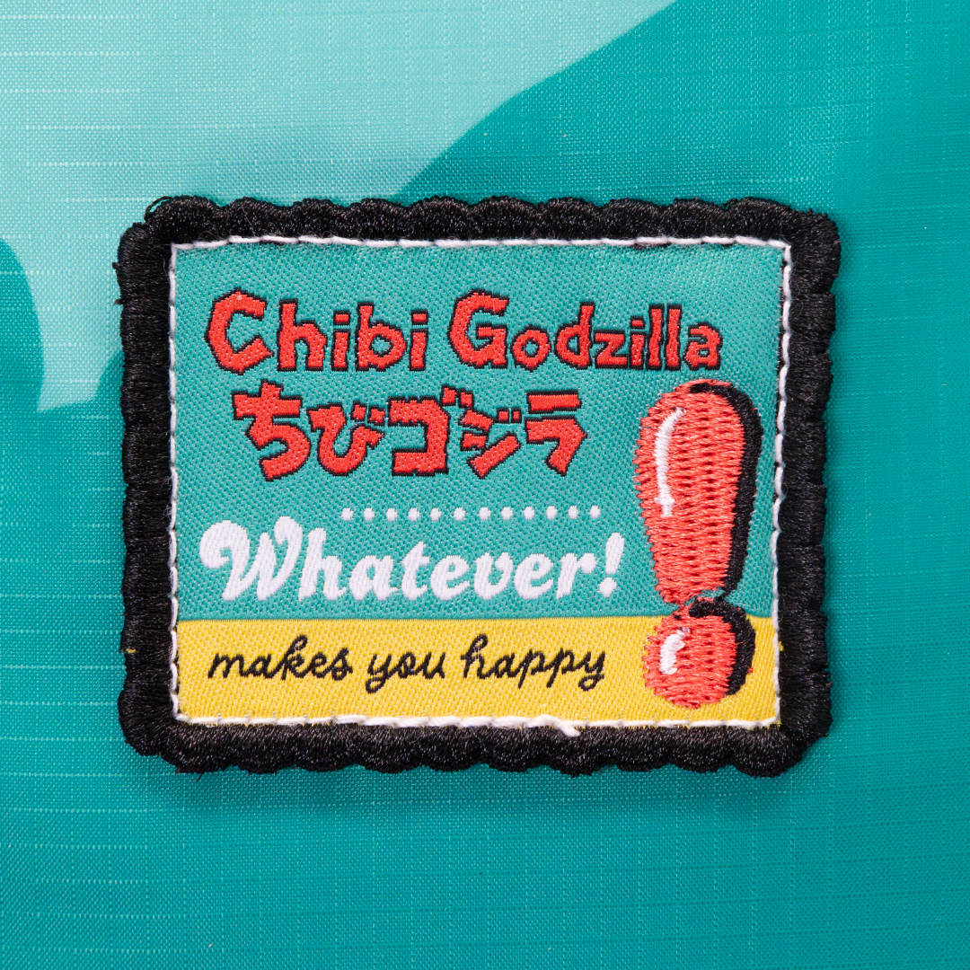 Whatever! Makes You Happy Chibi Godzilla Raids Again Father & Son Padded Die-Cut Tote Bag