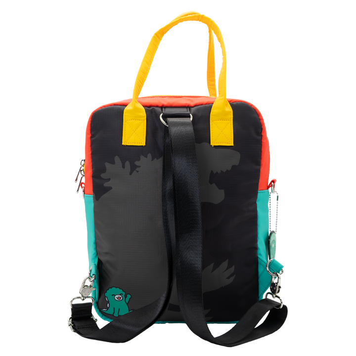 Whatever! Makes You Happy Chibi Godzilla Raids Again Reversible/Convertible Crossbody Bag