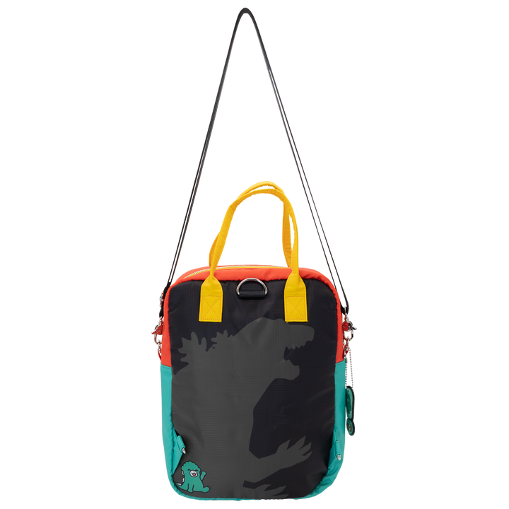 Whatever! Makes You Happy Chibi Godzilla Raids Again Reversible/Convertible Crossbody Bag