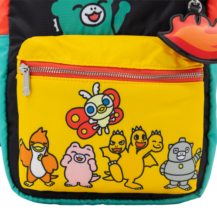 Whatever! Makes You Happy Chibi Godzilla Raids Again Reversible/Convertible Crossbody Bag