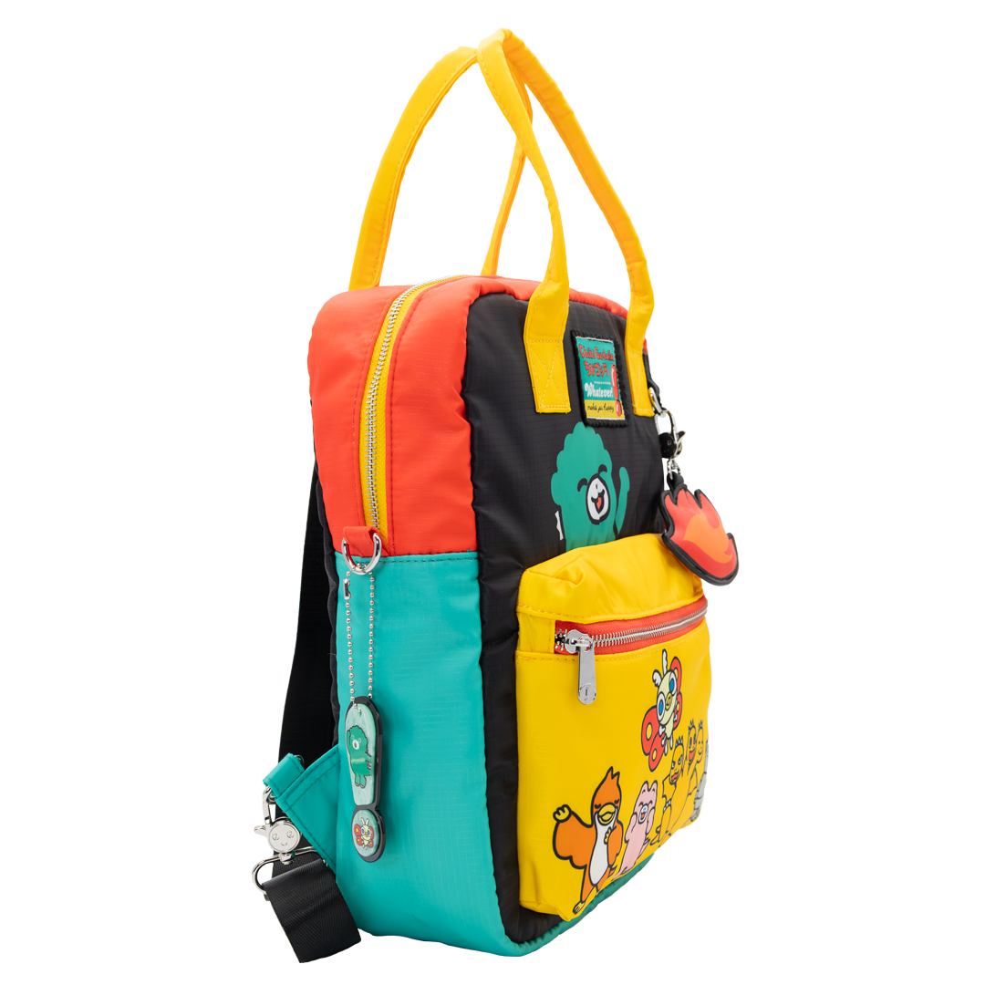 Whatever! Makes You Happy Chibi Godzilla Raids Again Reversible/Convertible Crossbody Bag