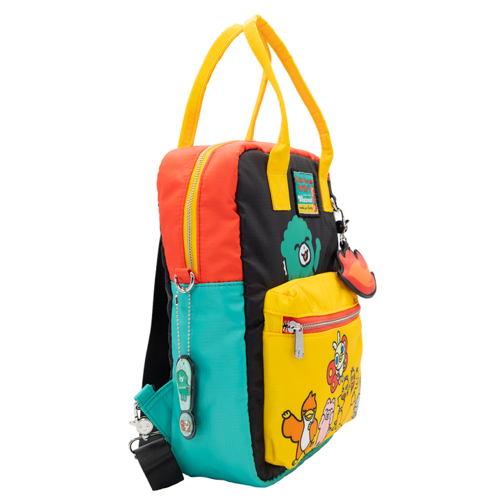 Whatever! Makes You Happy Chibi Godzilla Raids Again Reversible/Convertible Crossbody Bag