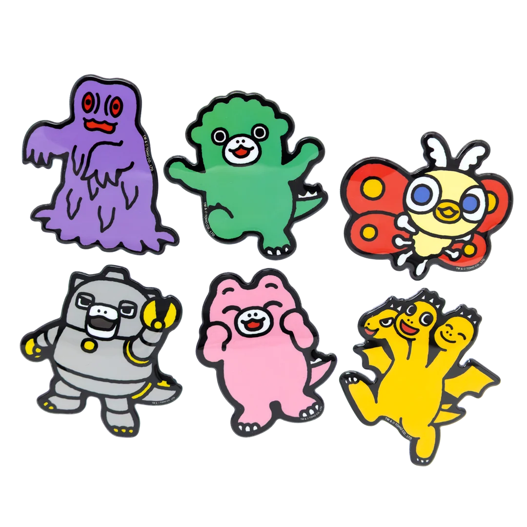 Whatever! Makes You Happy Chibi Godzilla Raids Again 6-Piece Sticker Pack