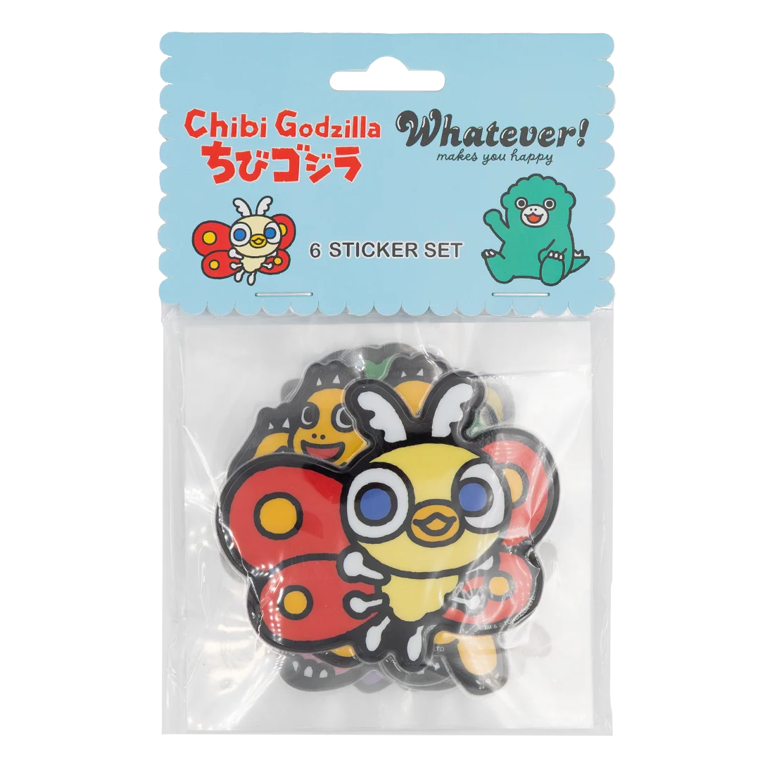 Whatever! Makes You Happy Chibi Godzilla Raids Again 6-Piece Sticker Pack