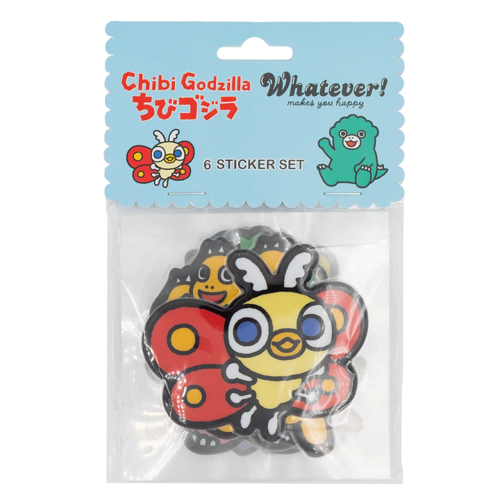 Whatever! Makes You Happy Chibi Godzilla Raids Again 6-Piece Sticker Pack