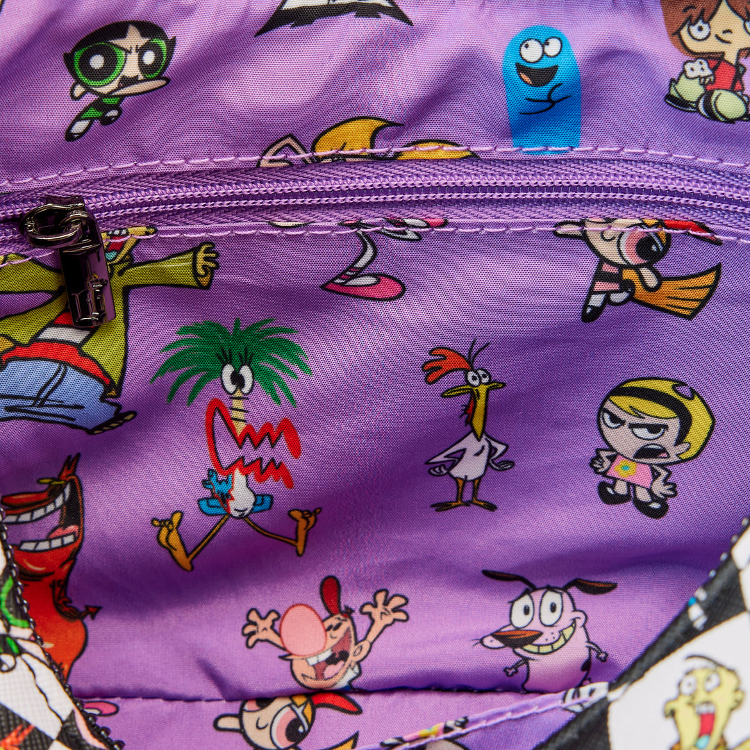 Cartoon Network Retro Collage Crossbody W/Coin Pouch