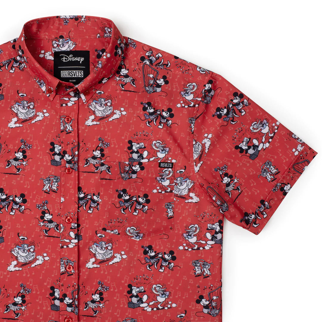 Disney 100 "Dancing Toons" Red Exclusive - KUNUFLEX Short Sleeve Shirt