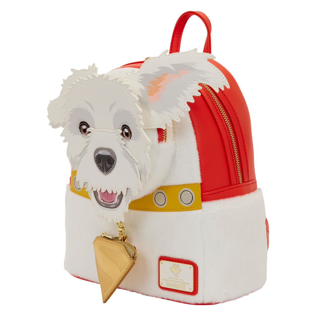 Backpack with a dog design on a white background