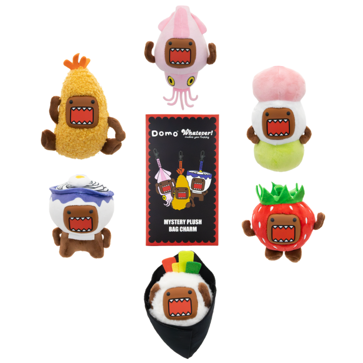 Whatever! Makes You Happy Domo Mystery Box Silicone Face Plush Bag Charm