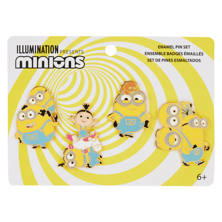 Loungefly Despicable Me Minions 4 Pc Pin Set