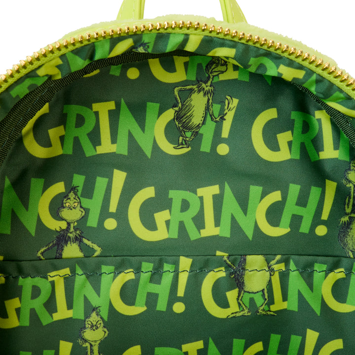 Loungefly Dr. Seuss Plush Grinch Light Up Cosplay Mini Backpack