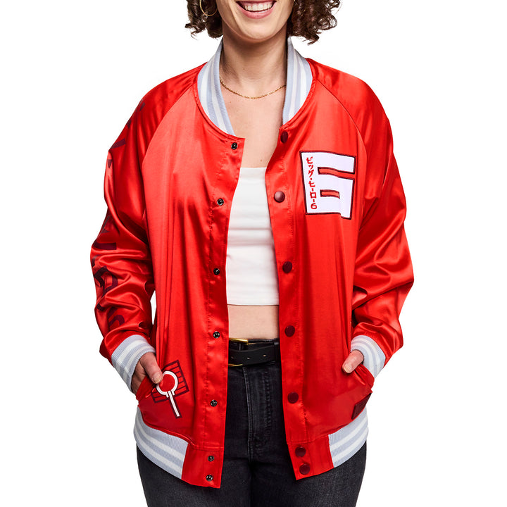 Loungefly Disney Big Hero 6 10th Anniversary Satin Bomber Jacket