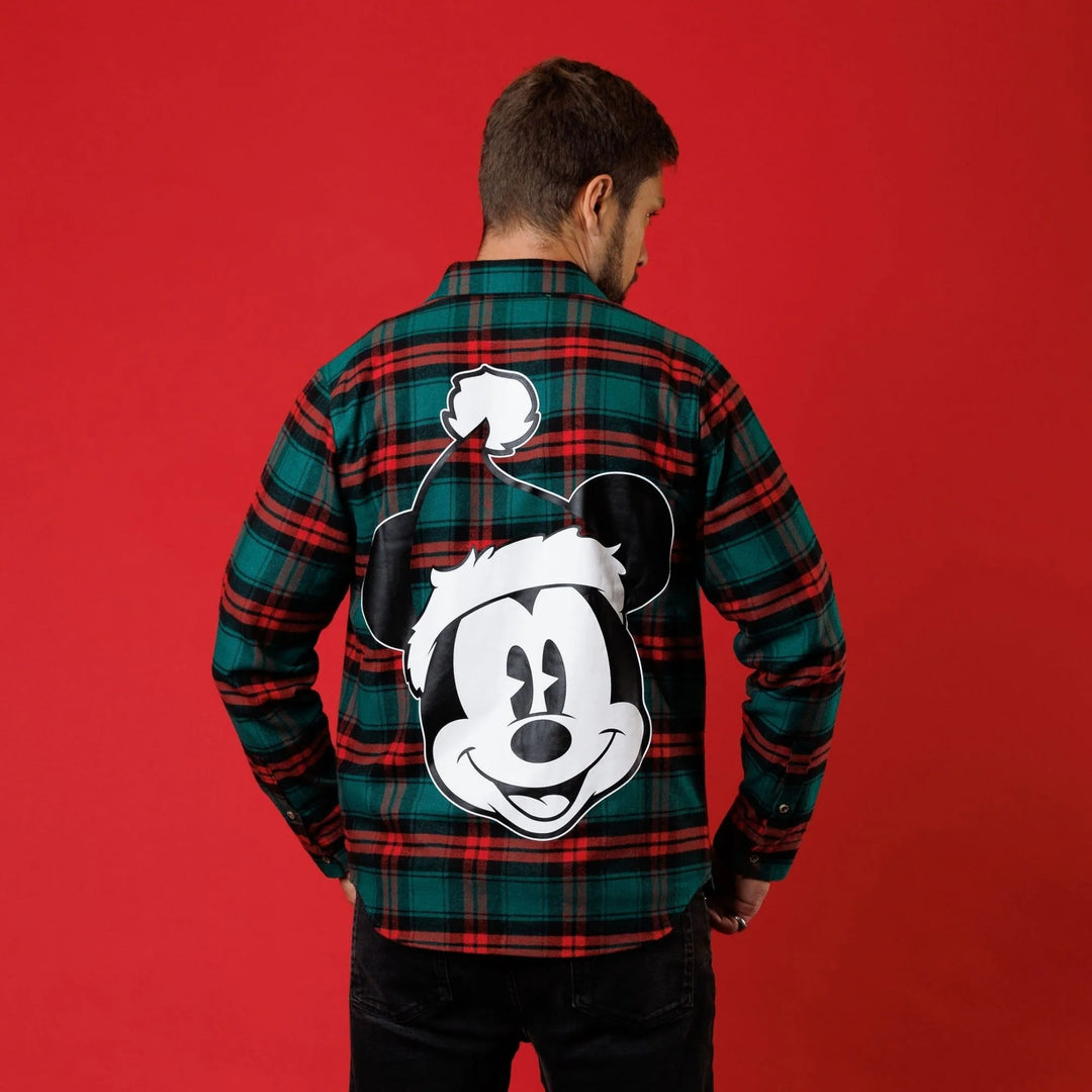 Cakeworthy Disney Santa Mickey Flannel Shirt