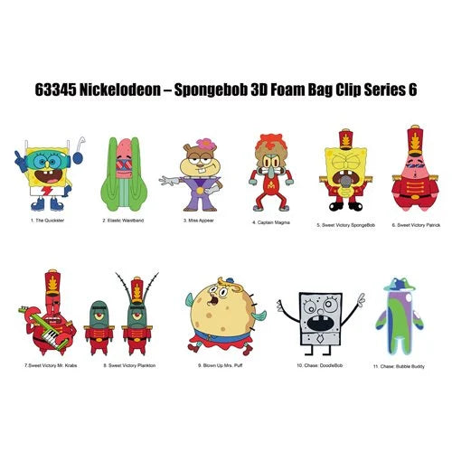 SpongeBob SquarePants Series 6 3D Foam Bag Clip