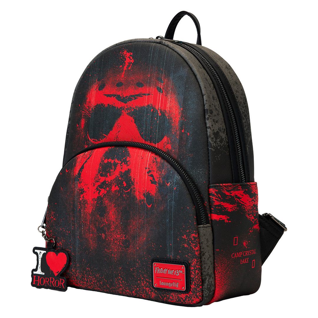 Loungefly Warners Bros Friday the 13th I Heart Horror Mini Backpack