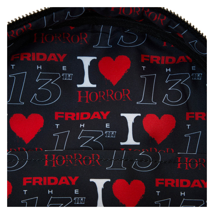 Loungefly Warners Bros Friday the 13th I Heart Horror Mini Backpack