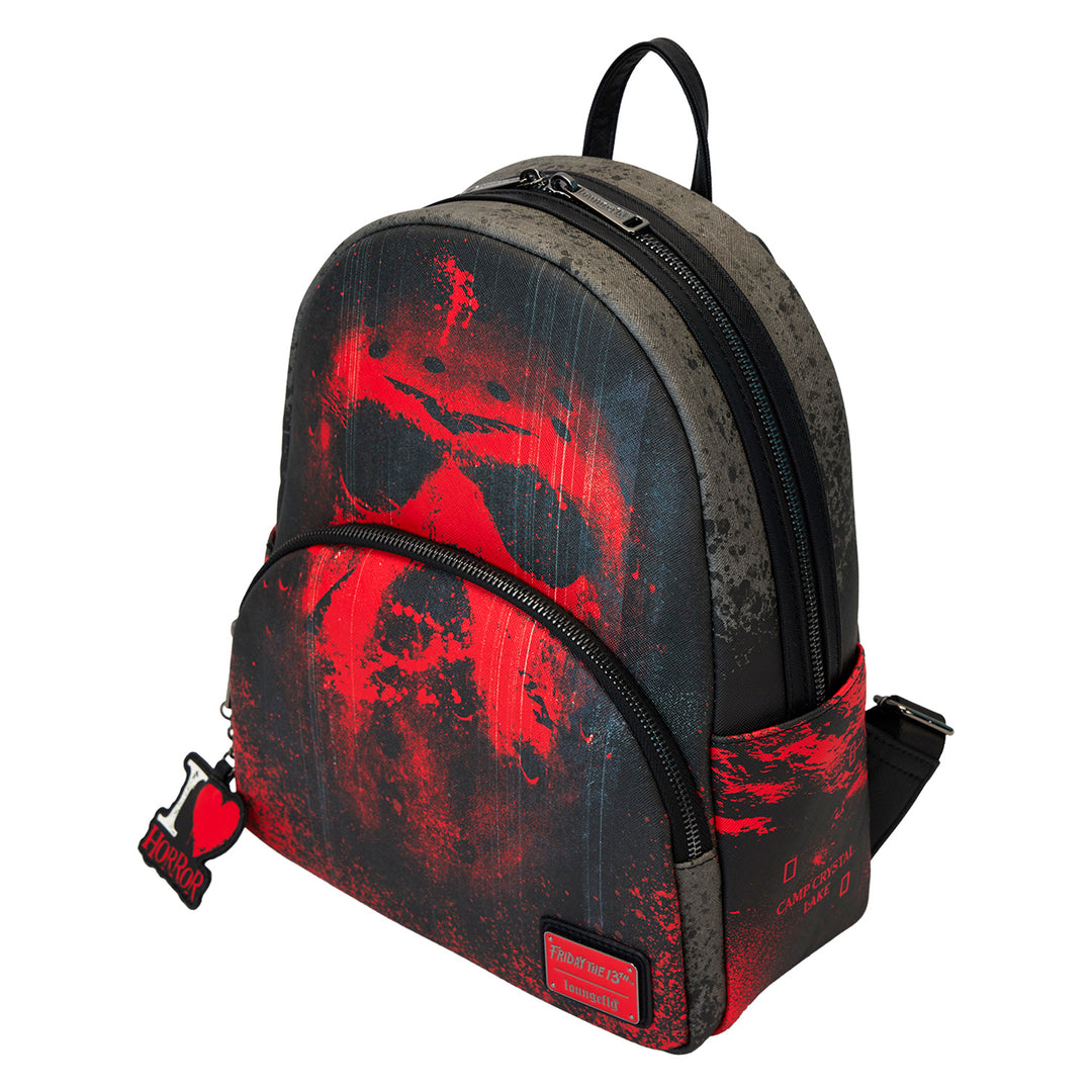 Loungefly Warners Bros Friday the 13th I Heart Horror Mini Backpack