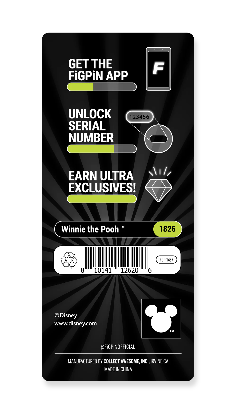 FiGPiN Disney Winnie the Pooh Limited Edition of 500