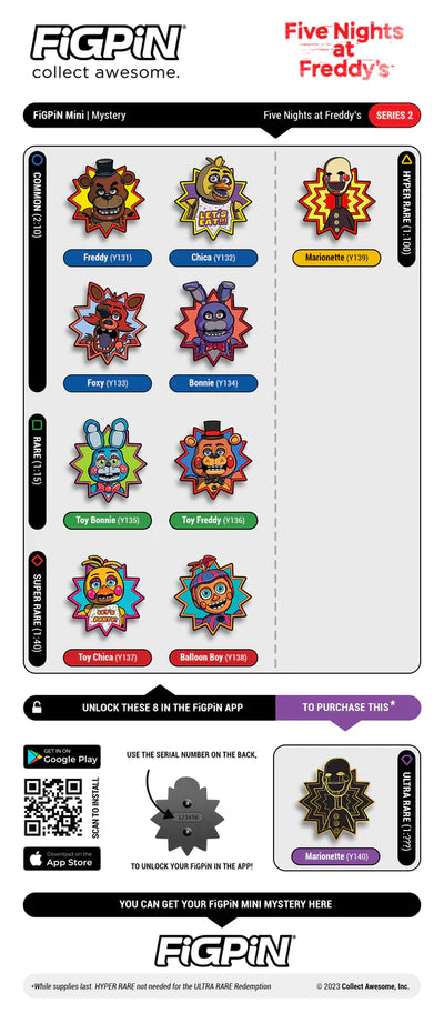 FiGPiN Five Night at Freddy's Series 2 Mystery Blind Box Pin