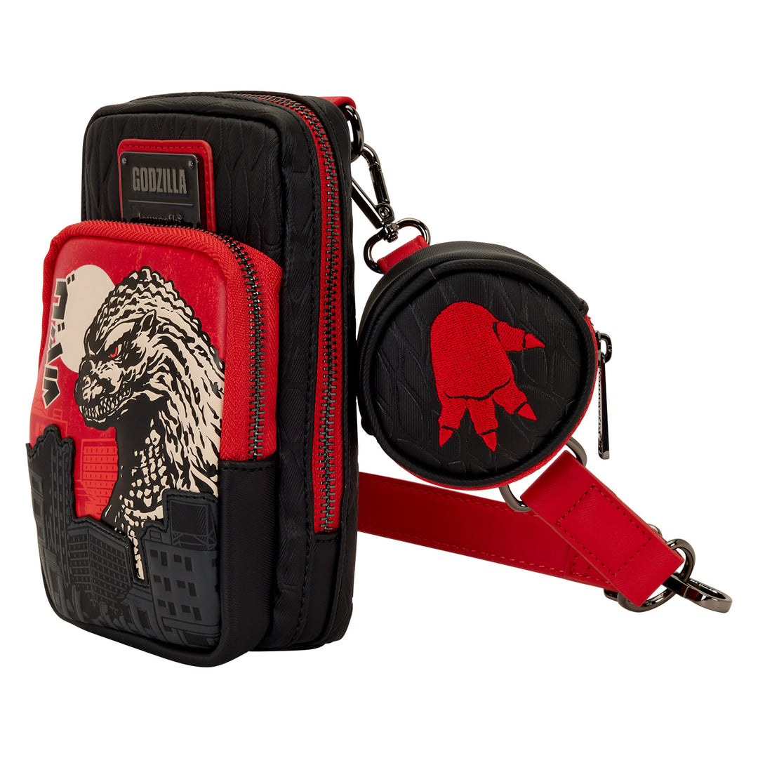 Loungefly Toho Godzilla Cellphone Crossbody Bag with Coin Bag