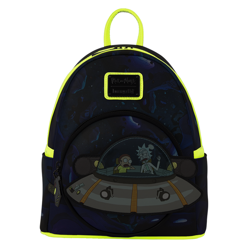 Loungefly Cartoon Network Rick and Morty Space Cruiser Glow in the Dark Mini Backpack