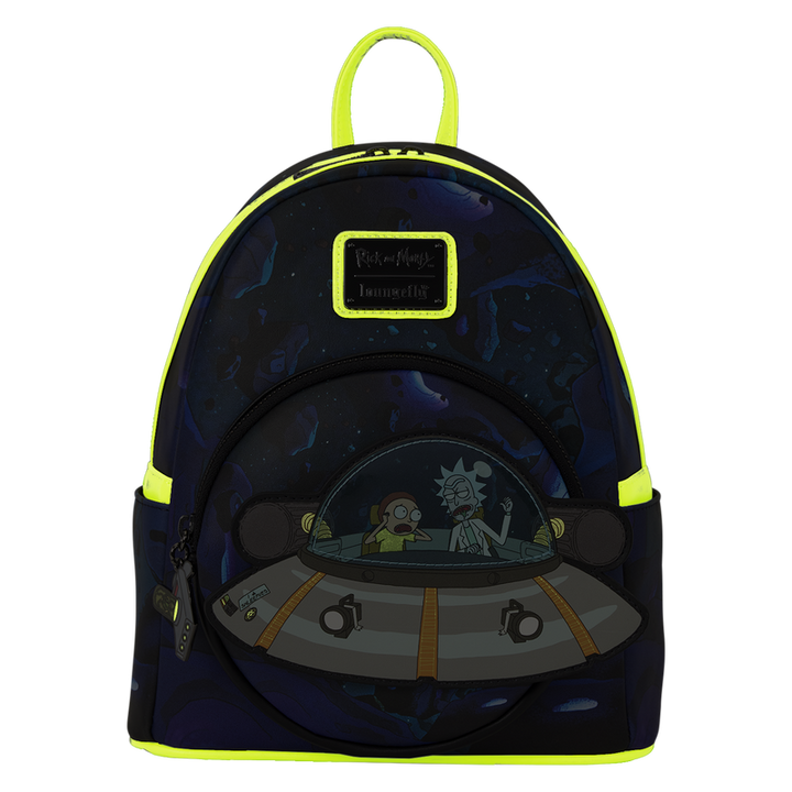 Loungefly Cartoon Network Rick and Morty Space Cruiser Glow in the Dark Mini Backpack