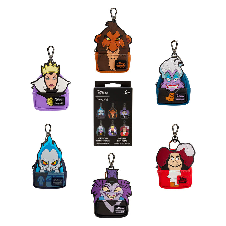 Loungefly Disney Villains Mini Backpack Mystery Blind Box Keychain