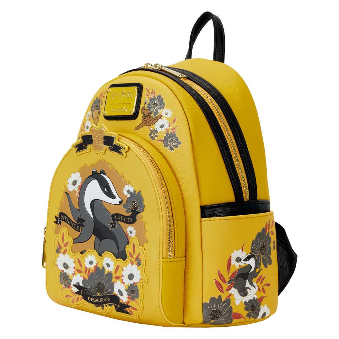 Loungefly WB Harry Potter Hufflepuff House Tattoo Mini Backpack