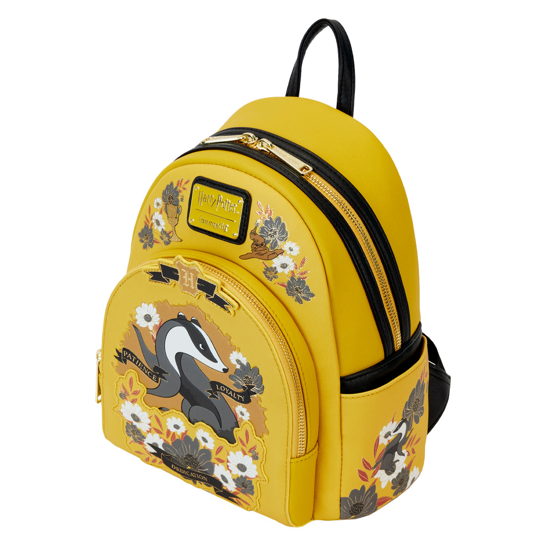 Loungefly WB Harry Potter Hufflepuff House Tattoo Mini Backpack