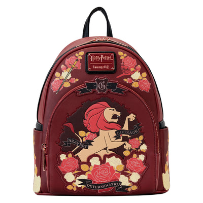 Loungefly WB Harry Potter Gryffindor House Tattoo Mini Backpack