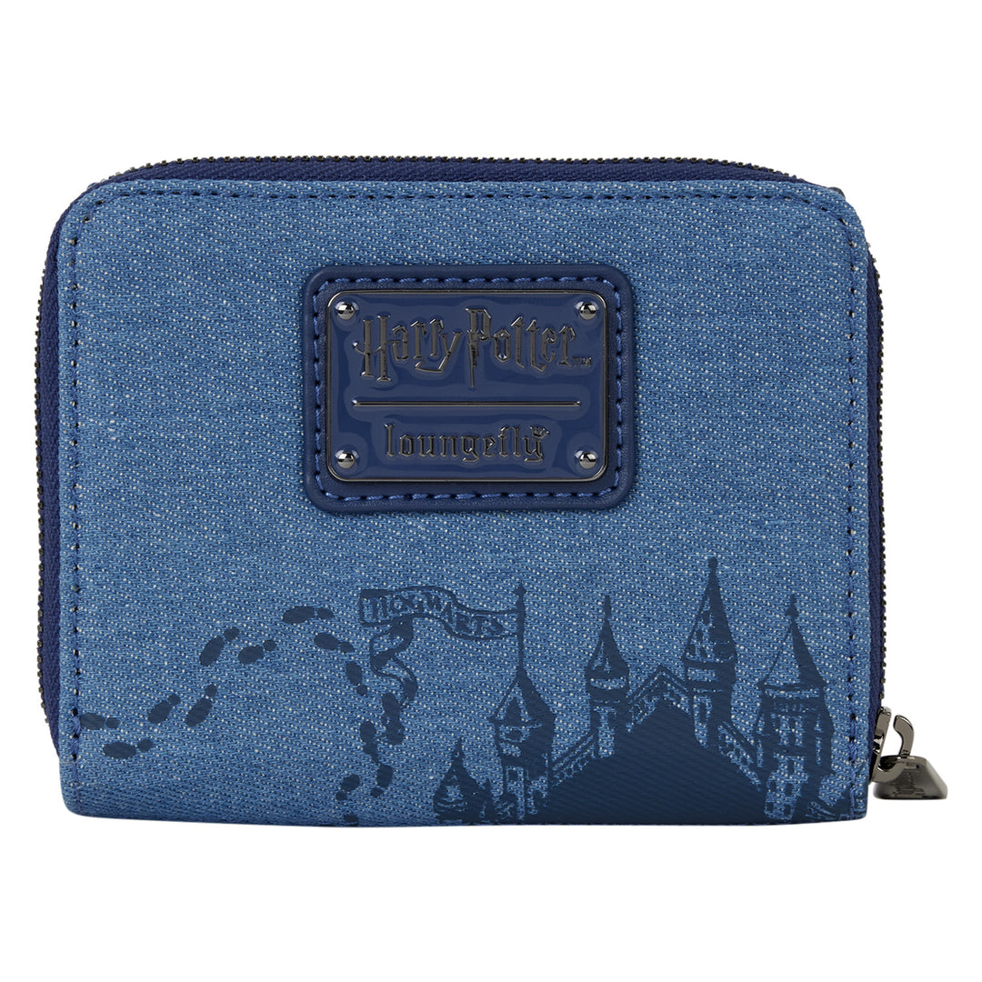Loungefly Harry Potter Hogwarts Denim Tri-fold Wallet