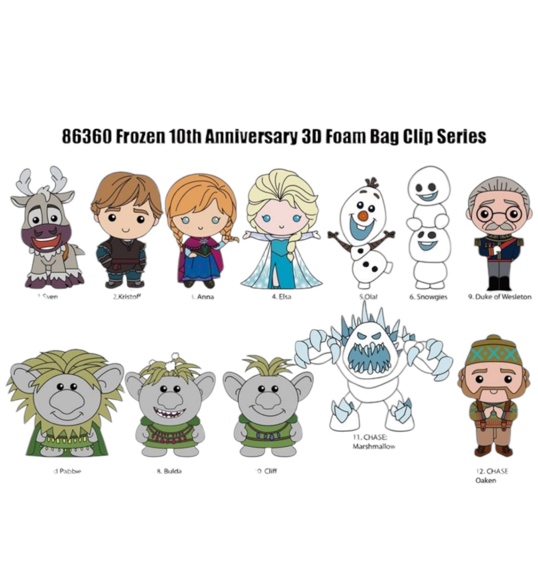 Disney Frozen Series 56 3D Foam Bag Clip