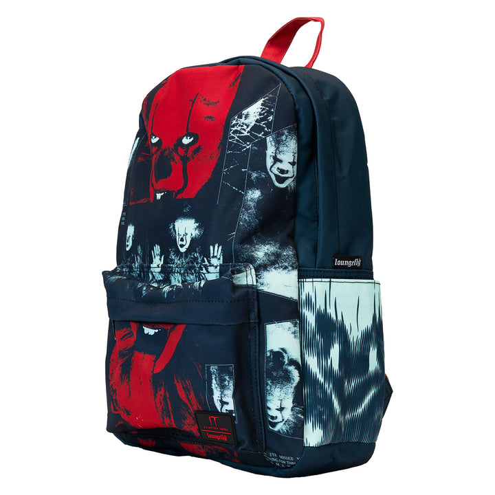 Loungefly Warner Bros IT Pennywise I Heart Horror Full-Size Nylon Backpack