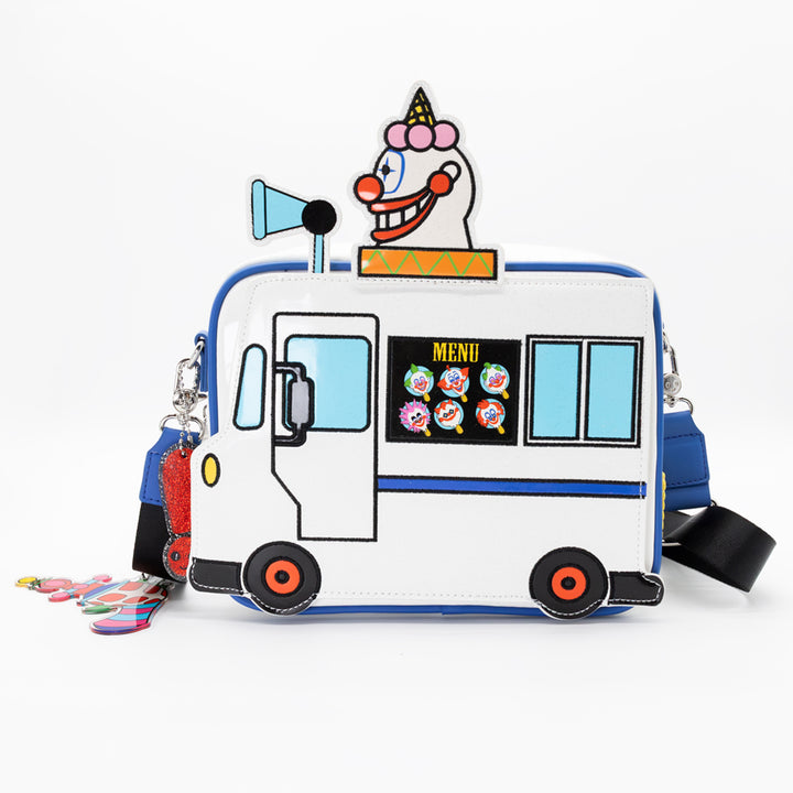 Whatever! Makes You Happy Killer Klowns From Outer Space Jojo’s Ice Cream Truck Crossbody with Ray Gun Charm
