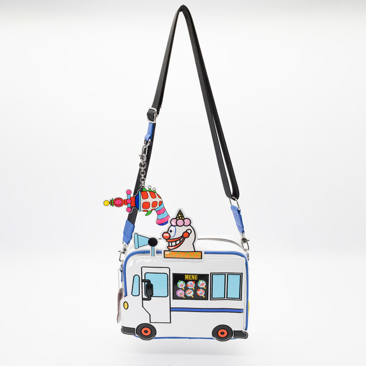 Whatever! Makes You Happy Killer Klowns From Outer Space Jojo’s Ice Cream Truck Crossbody with Ray Gun Charm