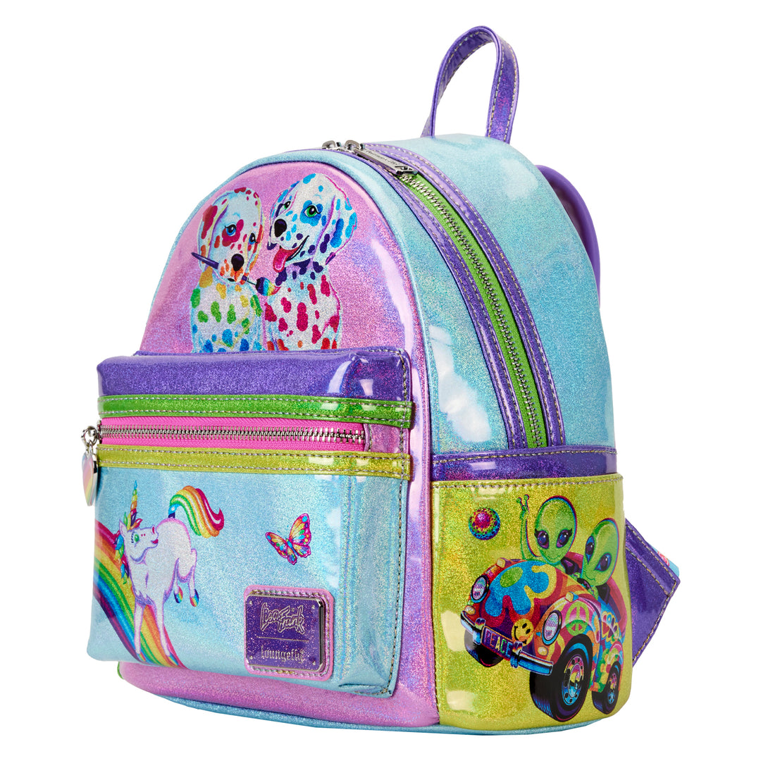 Loungefly Lisa Frank Color Block Mini Backpack