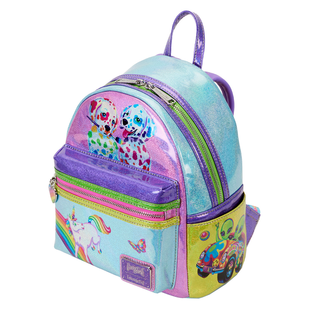 Loungefly Lisa Frank Color Block Mini Backpack