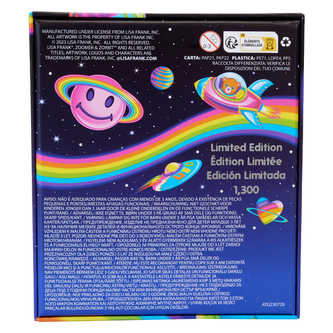 Lisa Frank Zoomer & Zorbit 3" Collector Box Limited Edition Pin