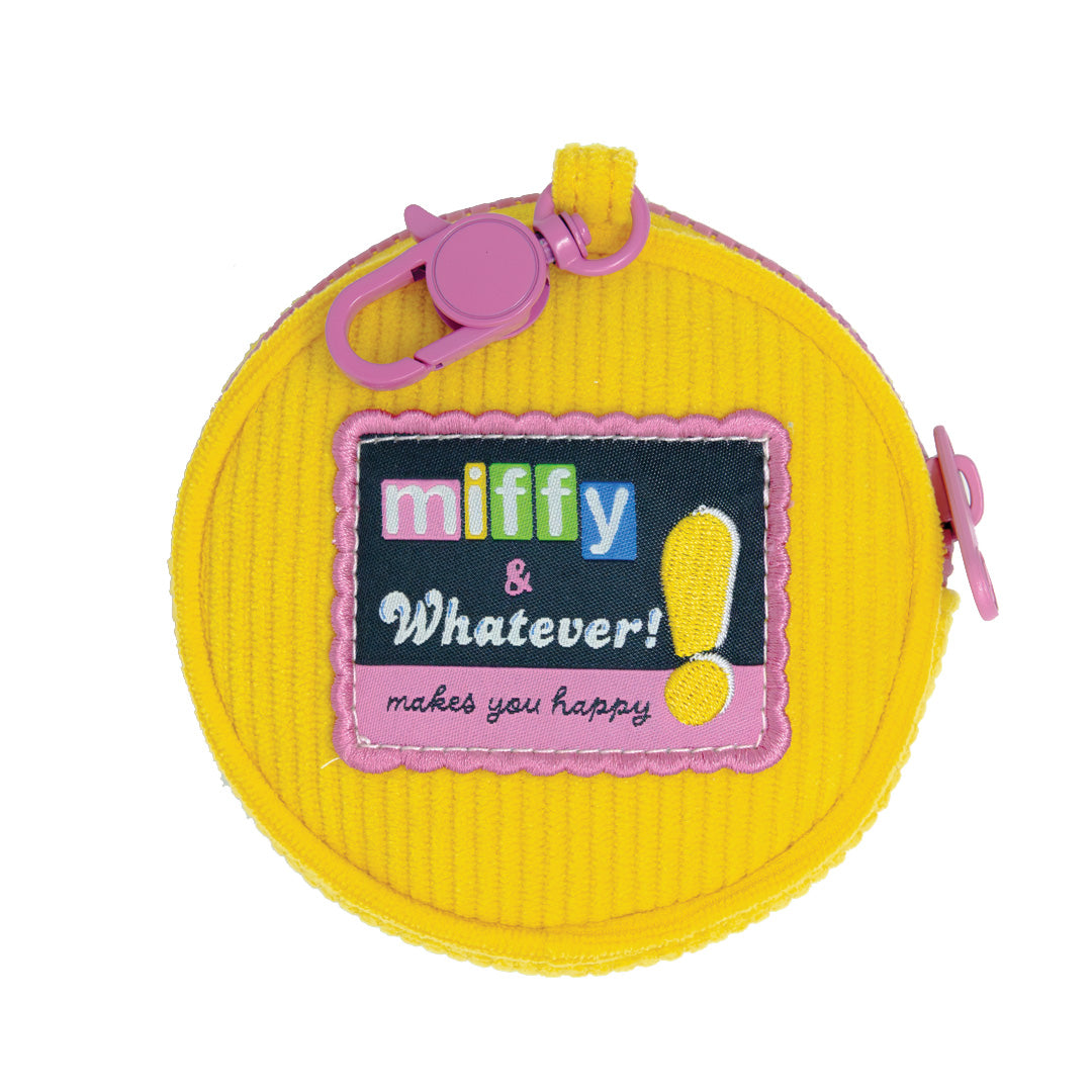 Whatever! Makes You Happy Miffy Flower Corduroy Coin Bag Charm
