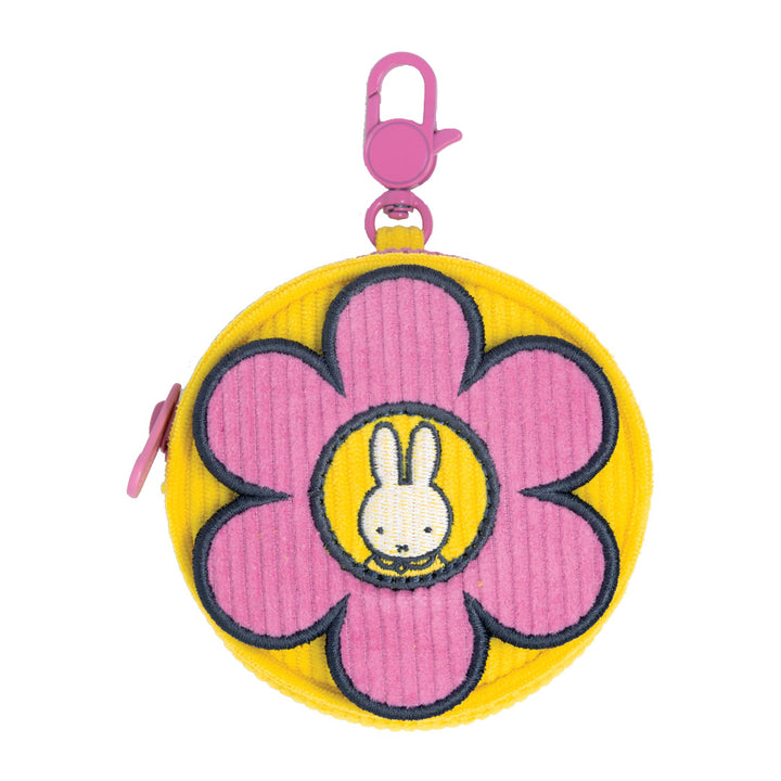 Whatever! Makes You Happy Miffy Flower Corduroy Coin Bag Charm