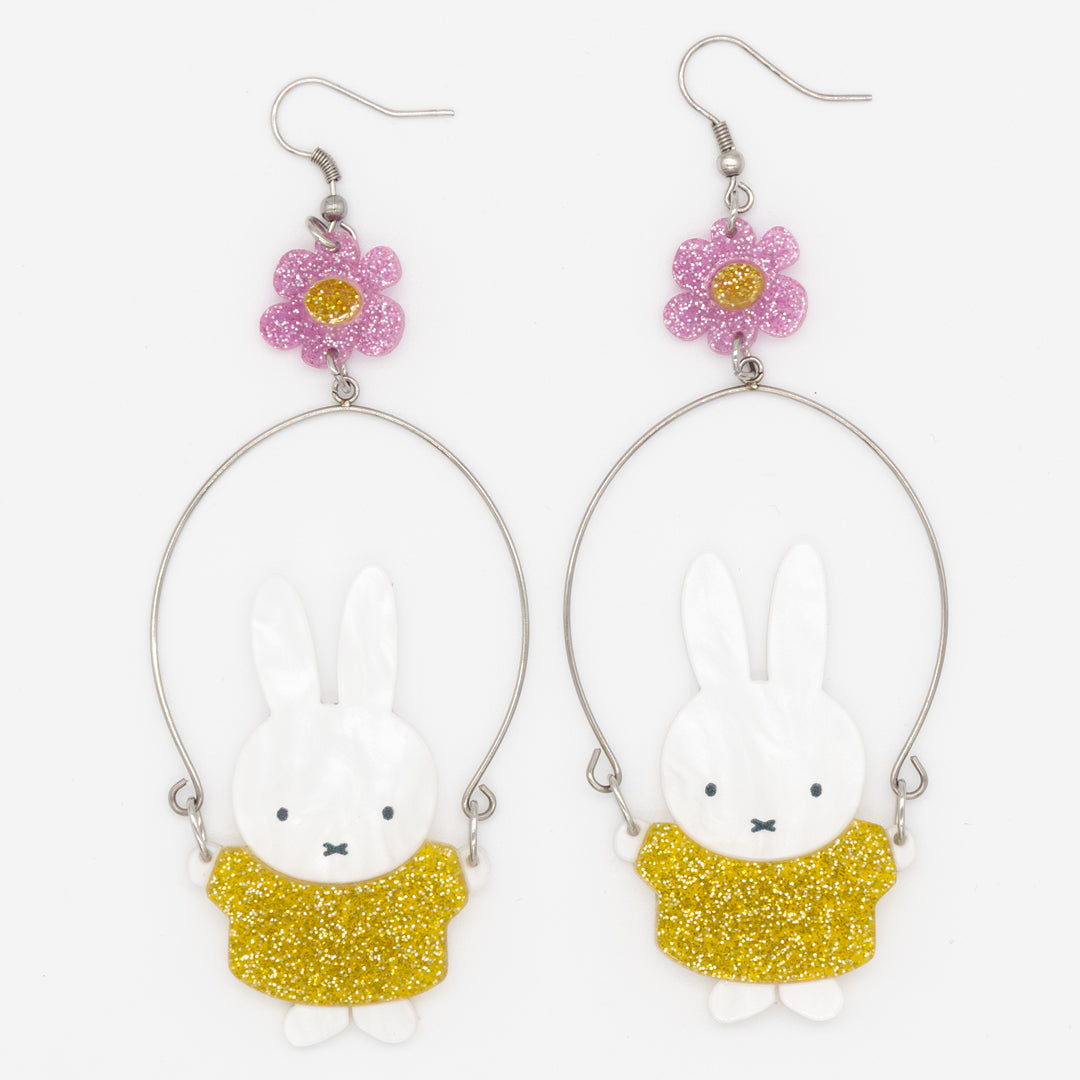 Whatever! Makes You Happy Miffy Jump Roping Acrylic Earrings