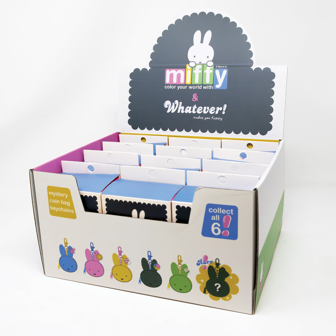 Whatever! Makes You Happy Miffy Corduroy Head Blind Box Coin Bag Charms with Stickers