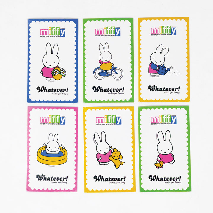 Whatever! Makes You Happy Miffy Corduroy Head Blind Box Coin Bag Charms with Stickers